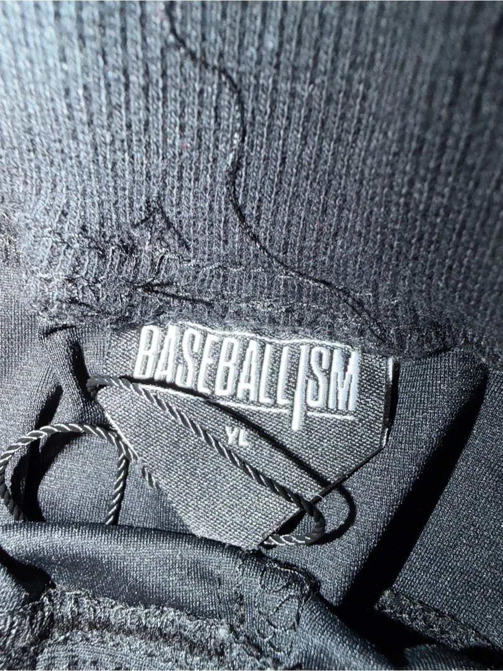 Baseballism Youth Large Black Performance Jogger Pants Flag Man Athletic YL